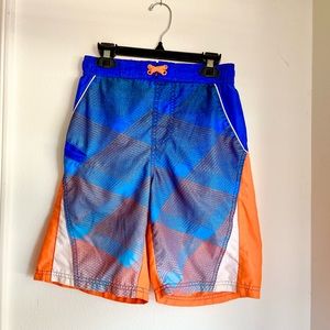 Boys Swim Trunks | Size 10/12 | Orange and Blue